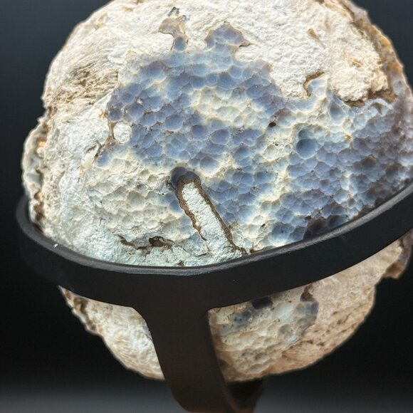 Agate Geode Sugar Druzy Raw Specimen on Stand Crystal 576g Natural Earth Stateme - Picture 4 of 8